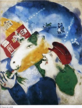  Chagall Lienzo - La vida campesina contemporánea Marc Chagall